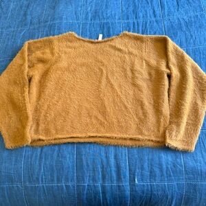 Pilcro Anthropologie Pink Fuzzy Sweater Boat-neck Pullover Size 1X